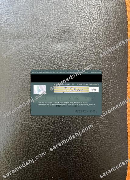 Angola Banco de Fomento visa card photolook back